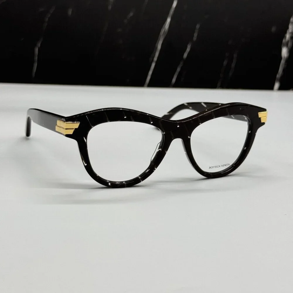 NEW BOTTEGA VENETA BV1105O 003 CAT EYE HAVANA/WHITE WOMEN EYEGLASSES